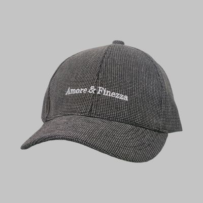 CASQUETTE COTON PIQUÉ GRIS/NOIR