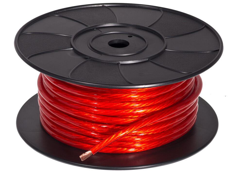 GLADEN POWER WIRE - 20 mm/4GA Red (99.9% OFC pure coper)