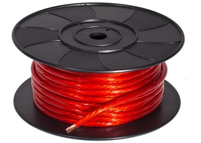 GLADEN POWER WIRE - 35 mm/2GA Red (99.9% OFC pure coper)