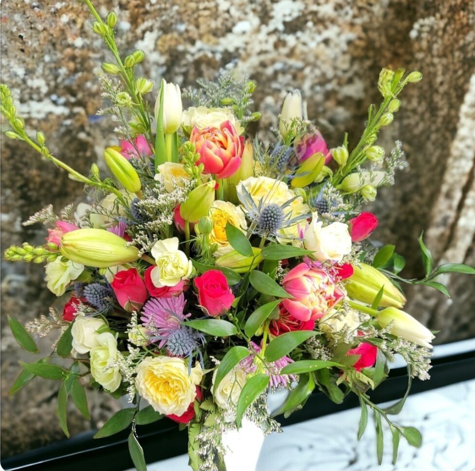 Springtime Symphony: Vibrant Spring Floral Arrangement