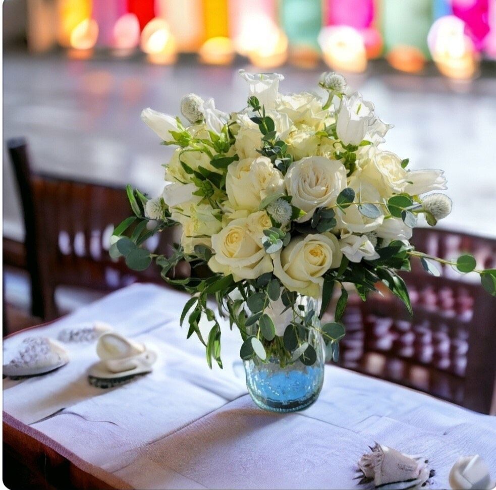 White Dreams Bouquet: All White Bridal Bouquet