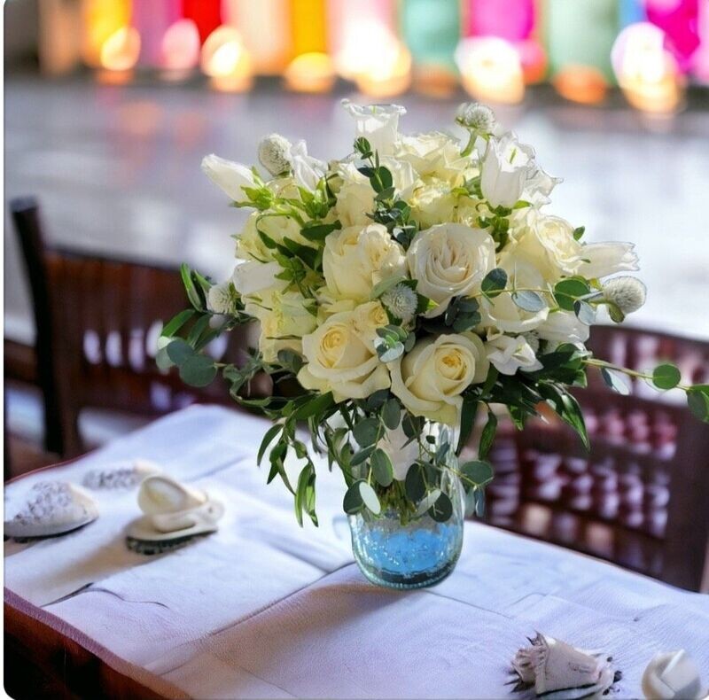 White Dreams Bouquet: All White Bridal Bouquet