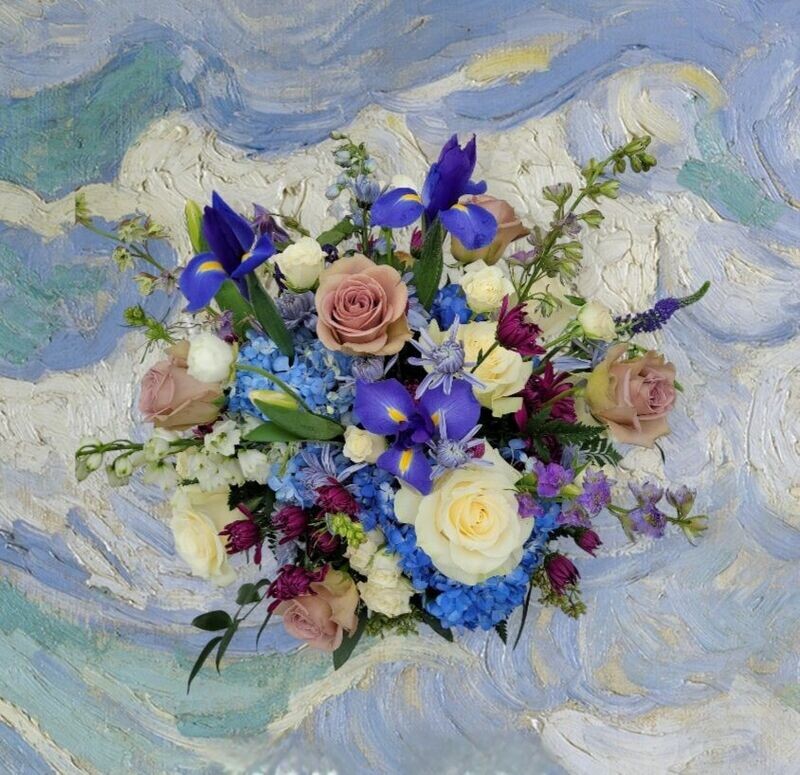 Harmony in Bloom: Mixed Floral Vase Arrangement