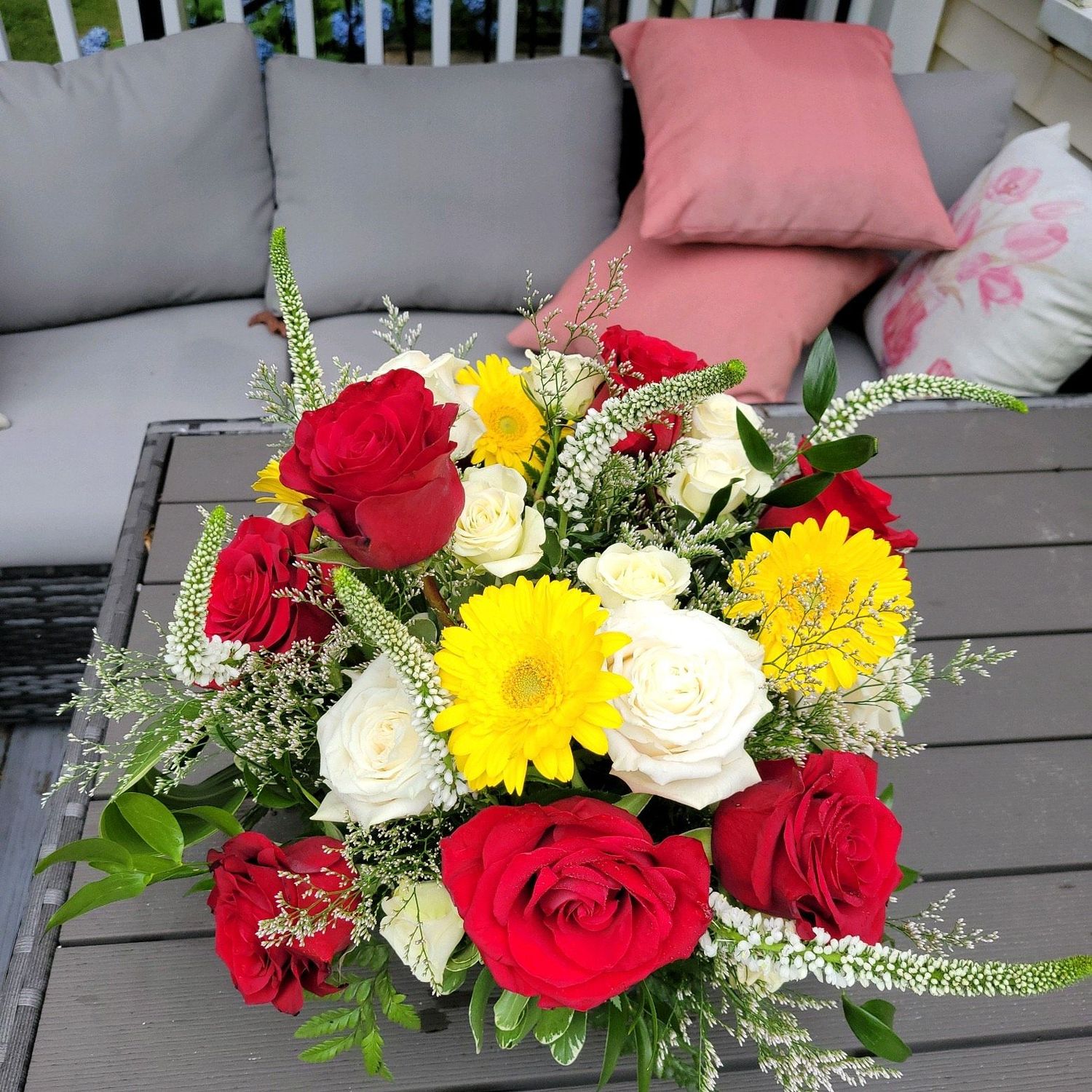 Sunset Harmony Bouquet: Mixed Floral Arrangement