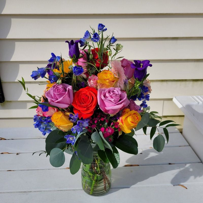 Rainbow Romance Vase