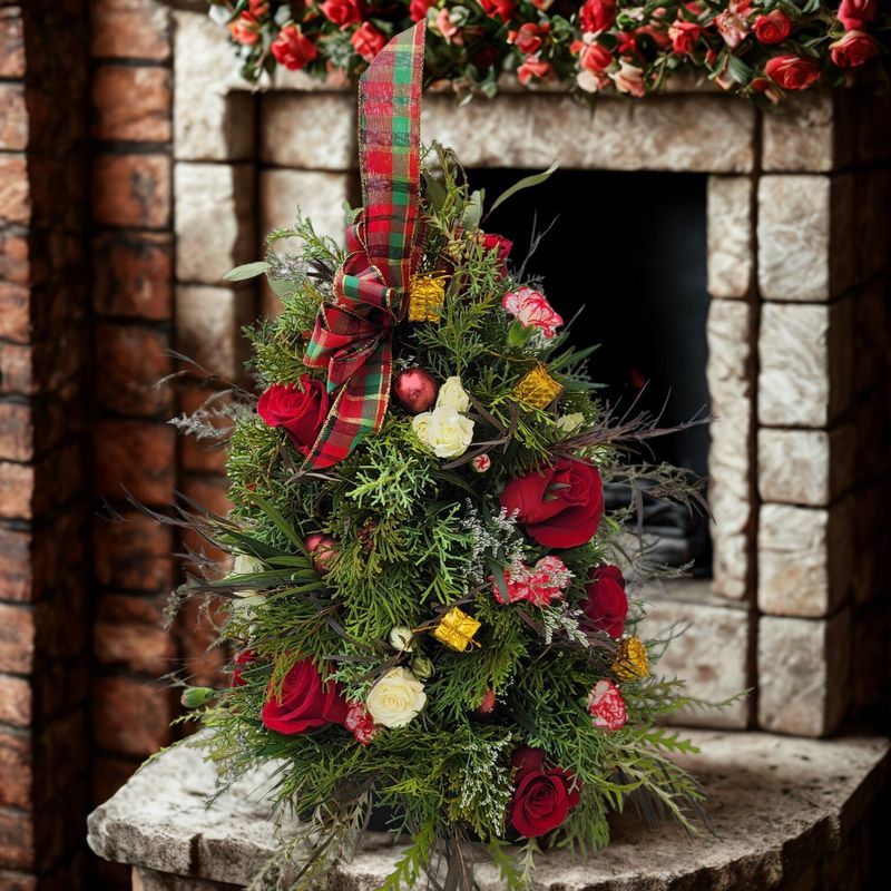 Festive Floral Christmas Tree