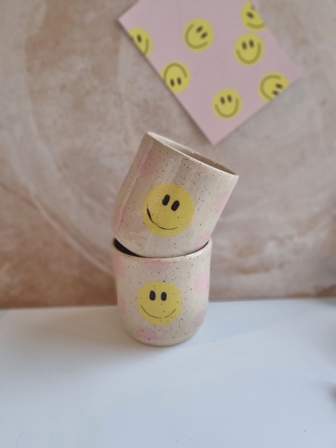 Smileybecher rosa