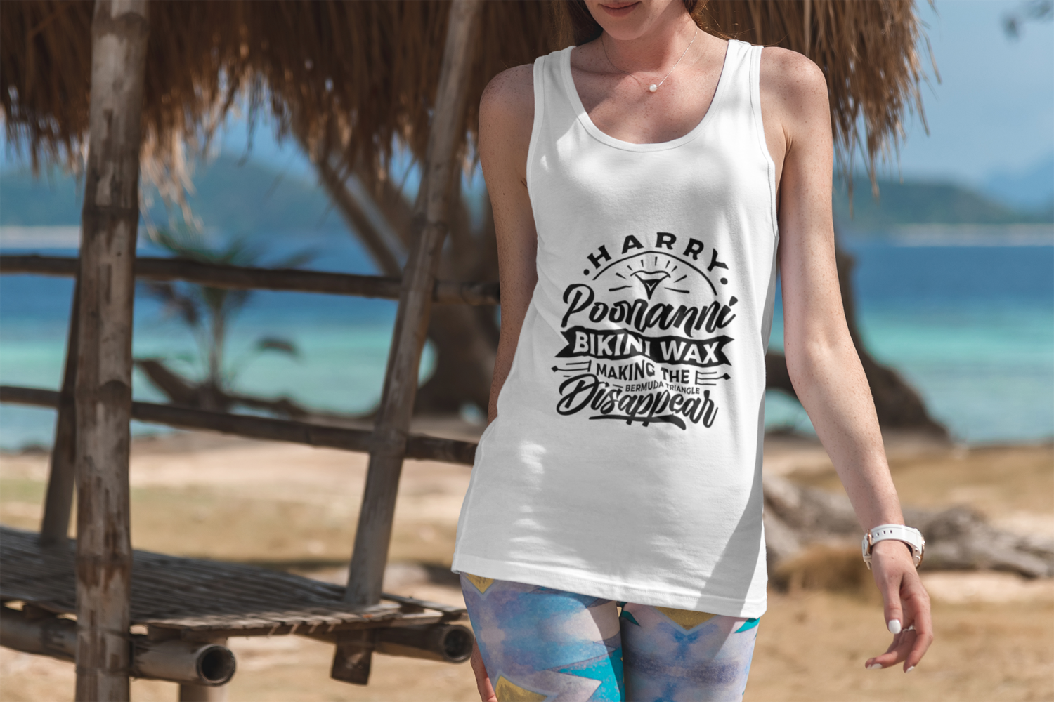 Making the Bermuda Triangle disappear Ladies’ Muscle Tank