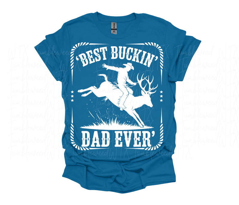Buckin Dad white