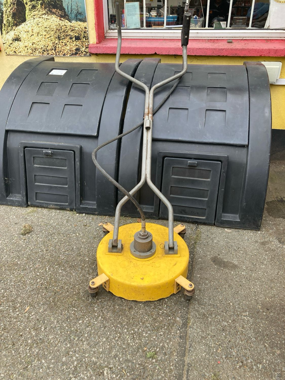 Pressure washer surface cleaner attachment