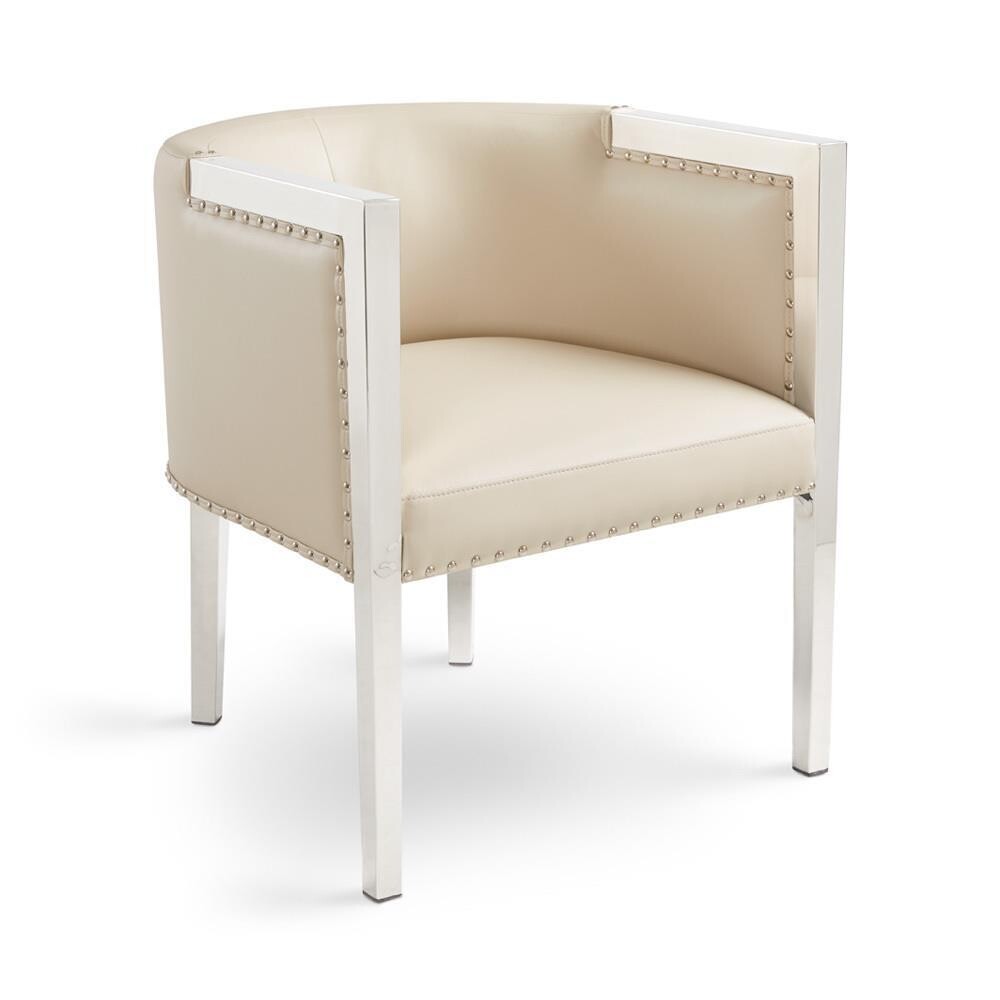 ELVIS ACCENT CHAIR - TAUPE/CREAM