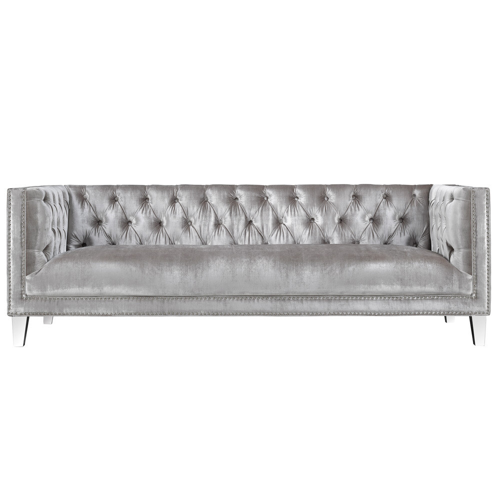 BARCELONA SOFA - GREY VELVET