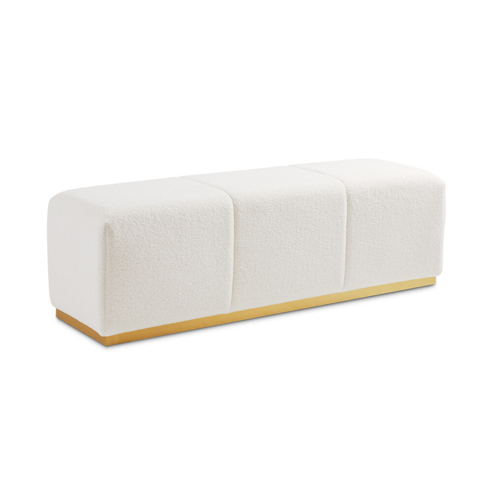 NELLY BENCH - WHITE BOUCLE FUR