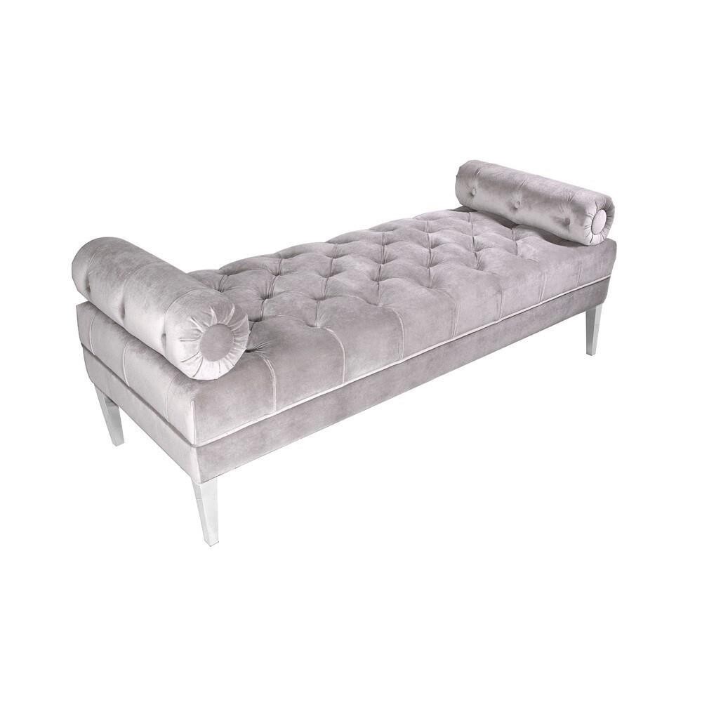 PRADO BENCH - GREY VELVET