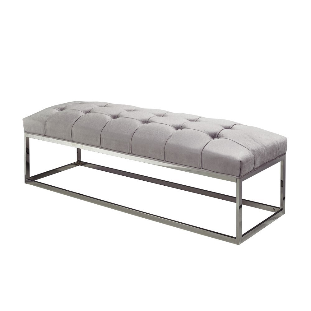 BENCH - GREY VELVET