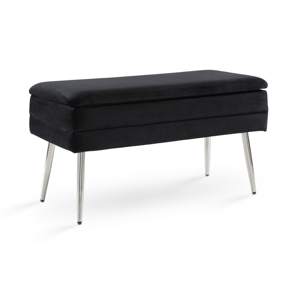 ENYA BENCH-STORAGE - BLACK VELVET