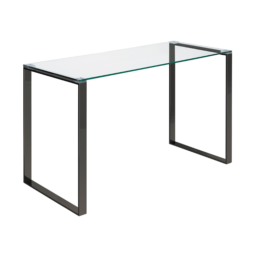 DAVID DESK-GLASS - BLACK BASE