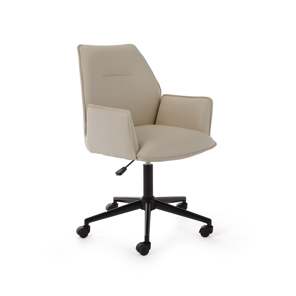 SANTOS OFFICE CHAIR - TAUPE LEATHERETTE