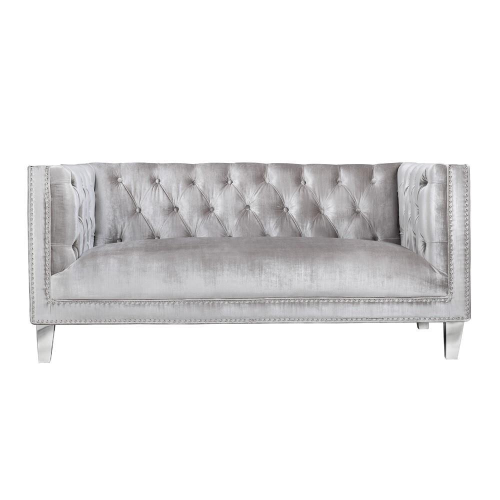 BARCELONA LOVESEAT - GREY VELVET