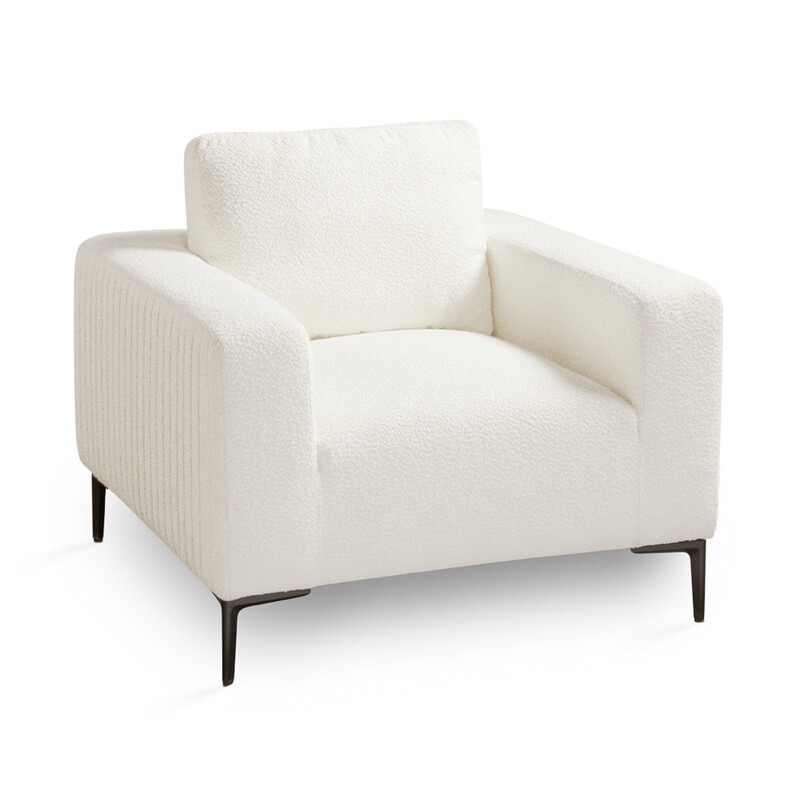FRANCO ACCENT CHAIR - WHITE BOUCLE