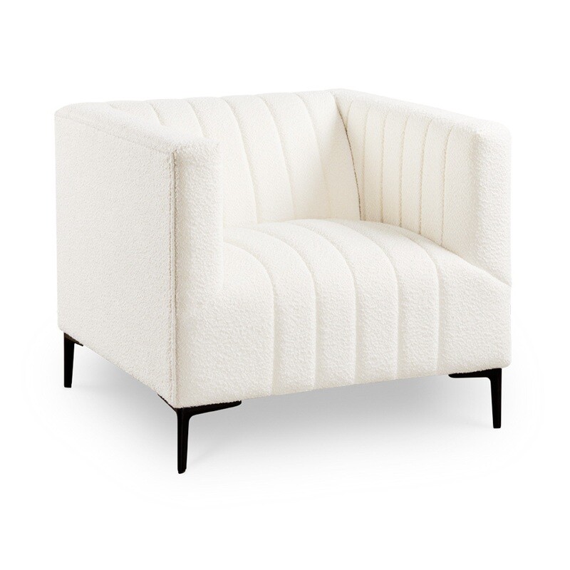 FLORIAN ACCENT CHAIR - BOUCLE IVORY
