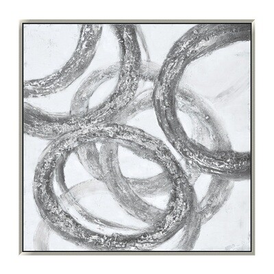 WALL ART - CIRCLES - SILVER