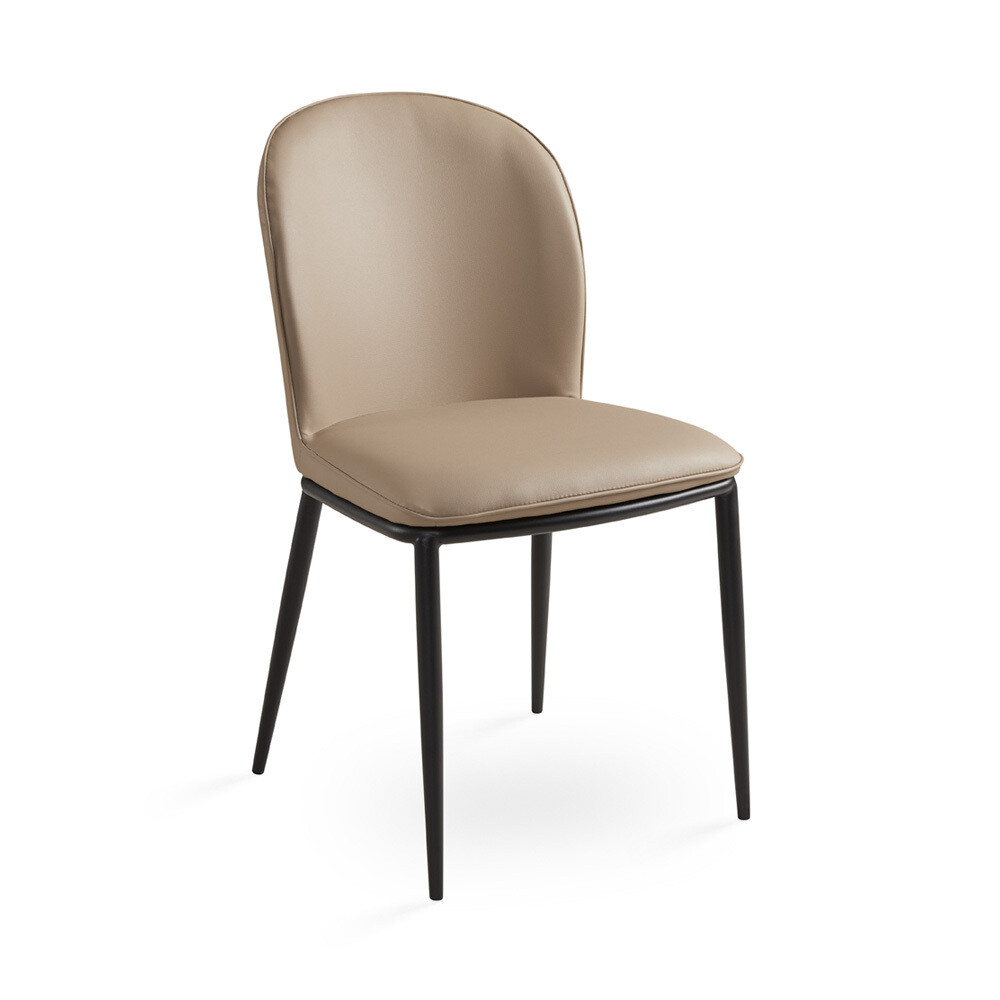 ANGIE DINING CHAIR - TAUPE LEATHERETTE