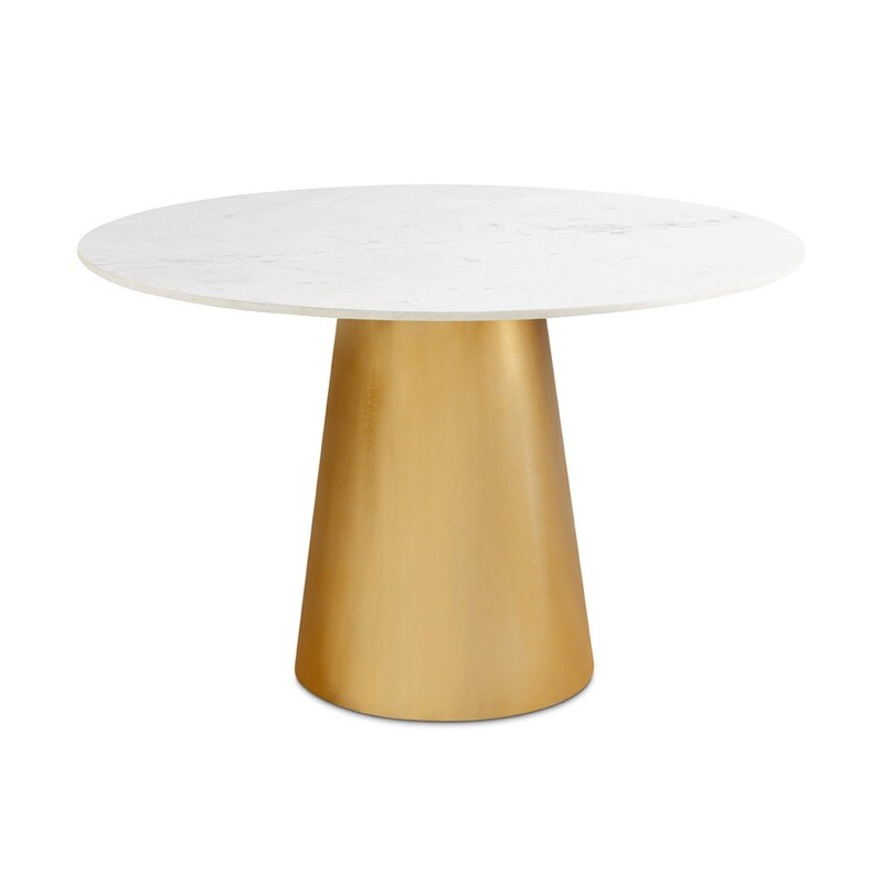 JAGGER DINING TABLE - MARBLE TOP - GOLD