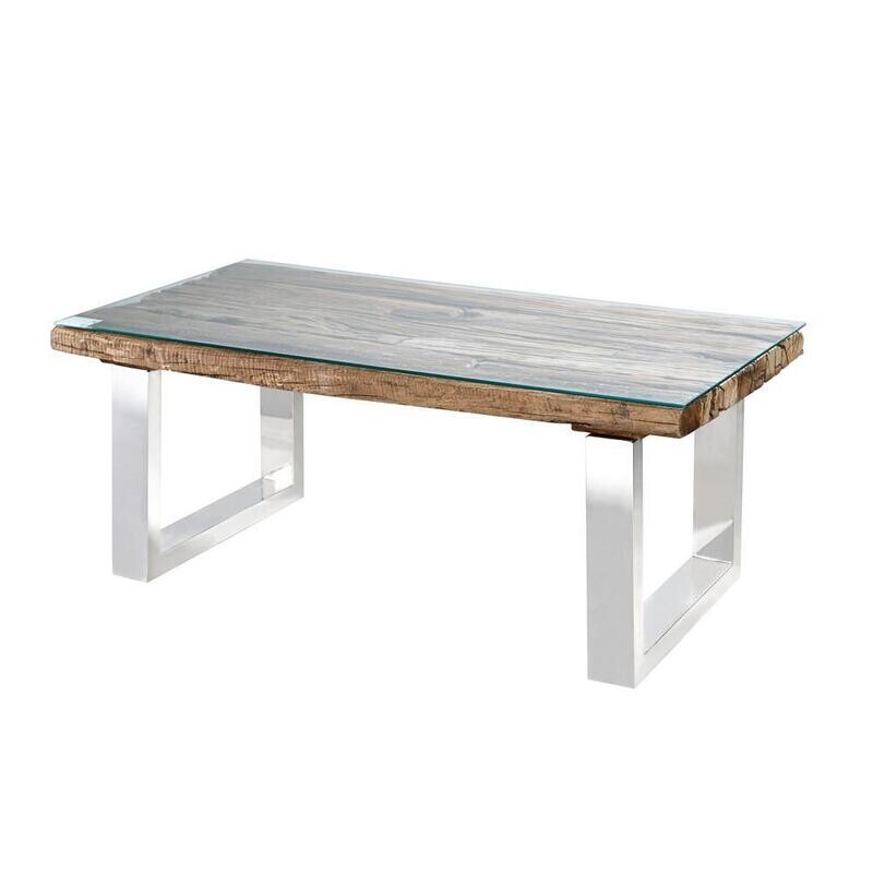 RAILWOOD COFFEE TABLE - STAINLESS STEEL