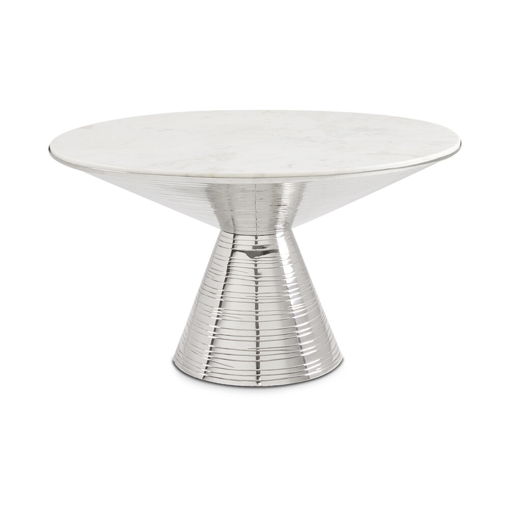 VALENTINE COFFEE TABLE - MARBLE - SILVER