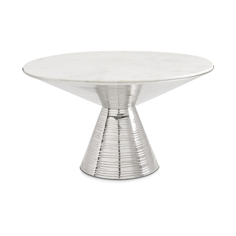 VALENTINE COFFEE TABLE - MARBLE - SILVER