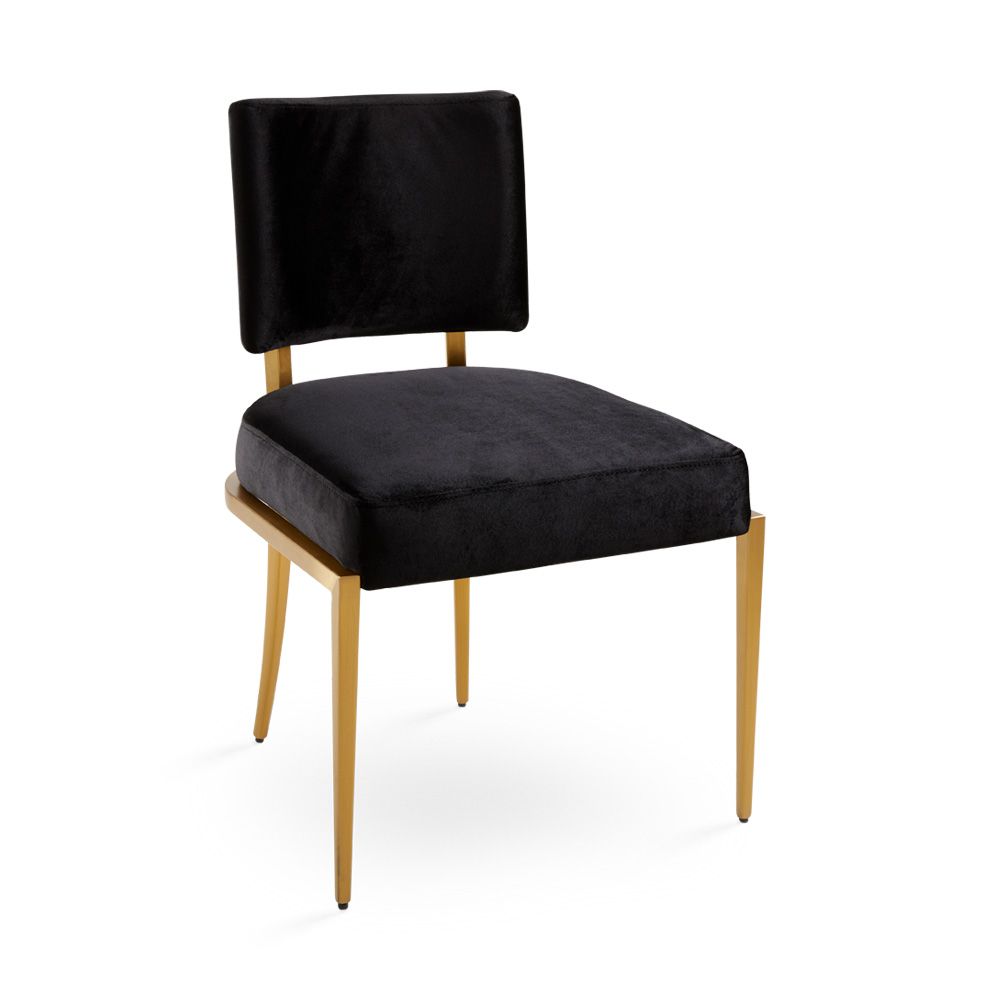 OLIVER DINING CHAIR - BLACK VELVET