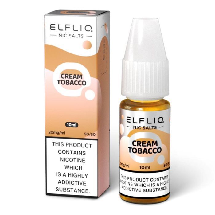 ELFBAR ELFLIQ Snoow/Cream Tobacco Nic Salts -10ml