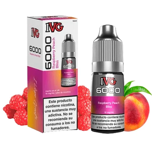IVG 6000 Salts Raspberry Peach Bliss -10ml