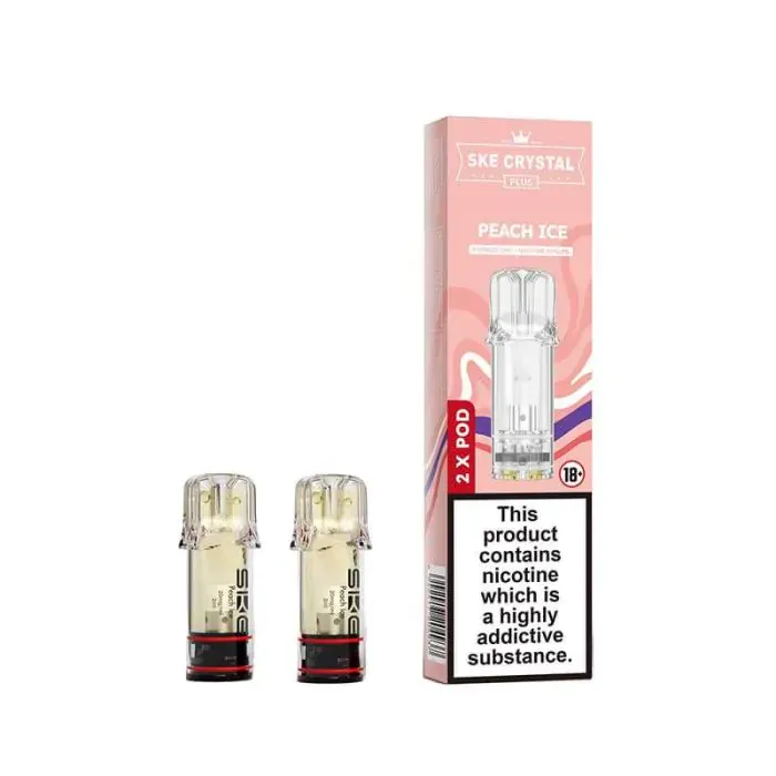 SKE Crystal Plus 20mg Nic Salt Replacement Pods - Peach ice
