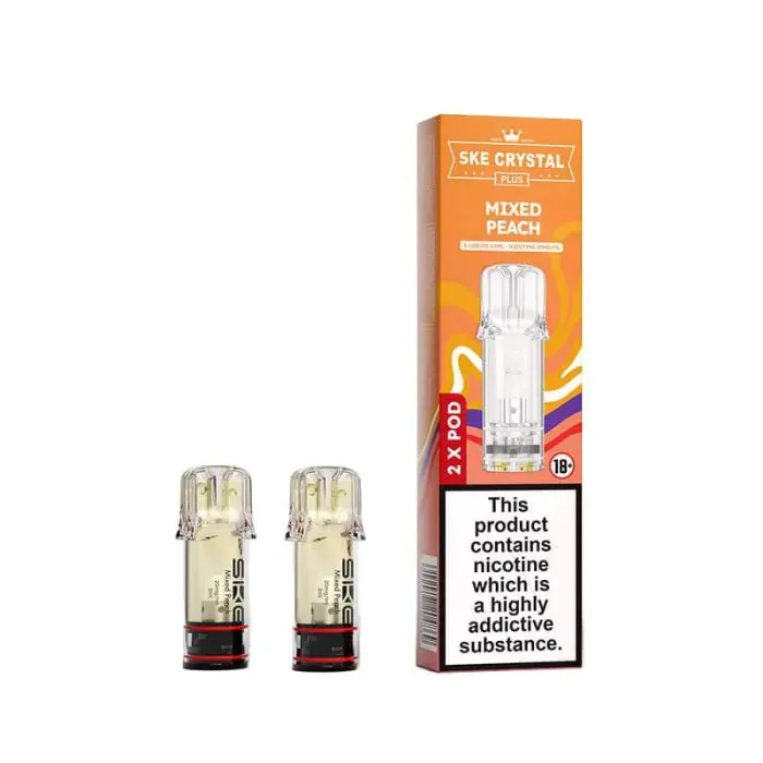 SKE Crystal Plus 20mg Nic Salt Replacement Pods - Mixed Peaches