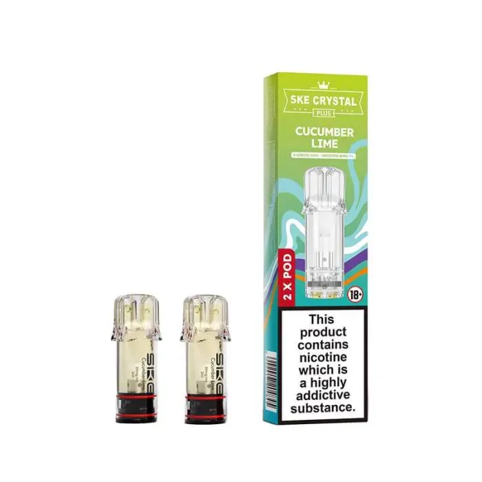 SKE Crystal Plus 20mg Nic Salt Replacement Pods - Cucumber Lime