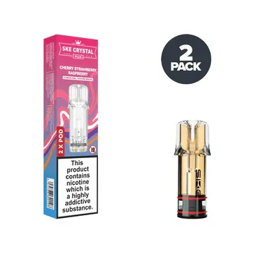 SKE Crystal Plus 20mg Nic Salt Replacement Pods - Cherry Strawberry Raspberry