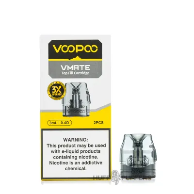 Voopoo Vmate Replacement Pod 2ml – Available in 0.4Ω, 0.7Ω &amp; 1.2Ω (Pack 2)