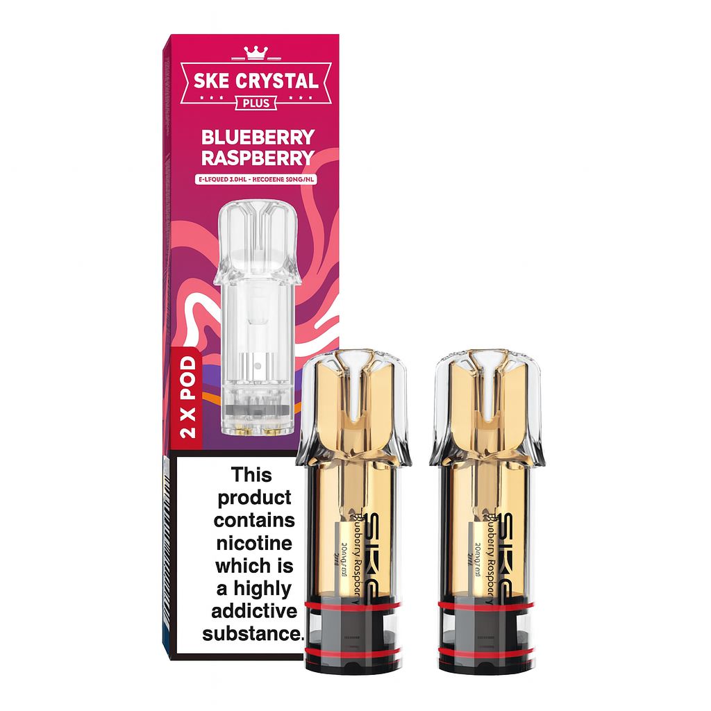 SKE Crystal Plus 20mg Nic Salt Replacement Pods - Blueberry Raspberry