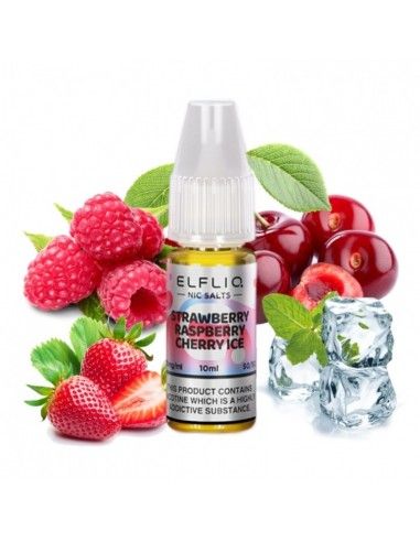 ELFBAR ELFLIQ Strawberry Raspberry Cherry Ice Nic Salts - 10ml
