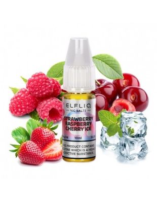 ELFBAR ELFLIQ Strawberry Raspberry Cherry Ice Nic Salts - 10ml