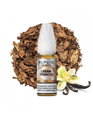 ELFBAR ELFLIQ Snoow/Cream Tobacco Nic Salts -10ml