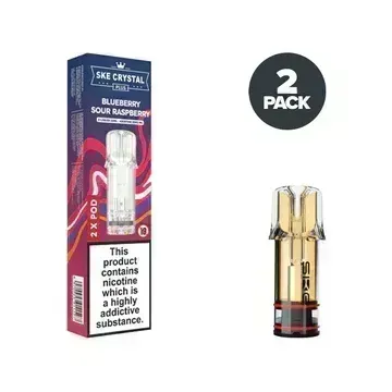 SKE Crystal Plus 20mg Nic Salt Replacement Pods - Blueberry Sour Raspberry