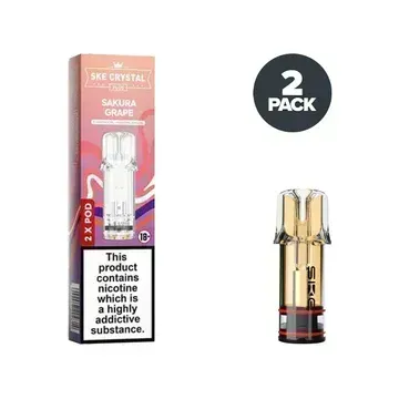 SKE Crystal Plus 20mg Nic Salt Replacement Pods - Sakura Grape
