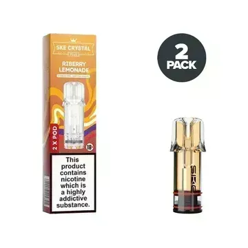 SKE Crystal Plus 20mg Nic Salt Replacement Pods - Riberry lemonade