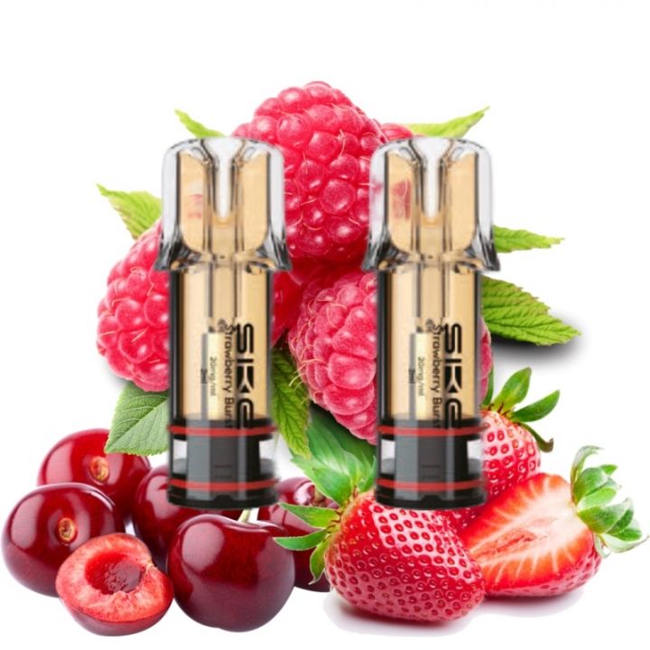 SKE Crystal Plus 20mg Nic Salt Replacement Pods - Cherry Strawberry Raspberry