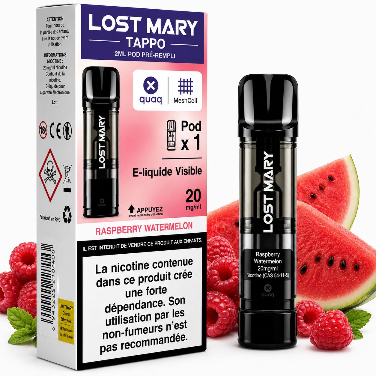 Lost Mary Tappo Air Prefilled Pod – Raspberry Watermelon