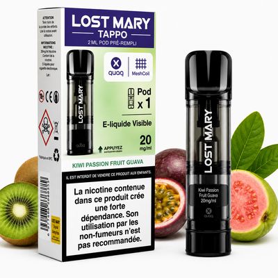 Lost Mary Tappo Air Prefilled Pod – Kiwi Passion Fruit Guava