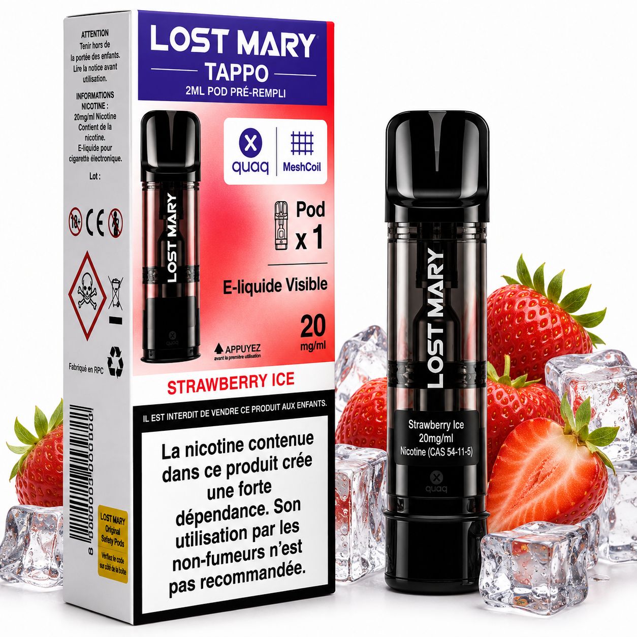 Lost Mary Tappo Air Prefilled Pod – Strawberry Ice